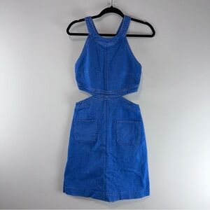 Stella McCartney Mylene Sheath Denim Cutout Dress in Sapphire Size EU 40 or US 4